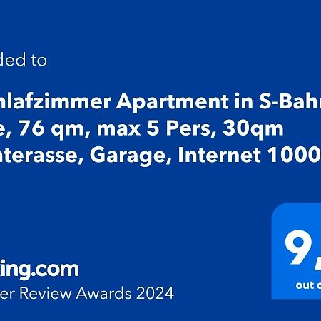 3 Zimmer Apartment In S-Bahn Naehe, 76 Qm, Max 5 Pers, 30Qm Dachterasse, Garage, Internet 1000 Mbit Gärtringen Exterior foto