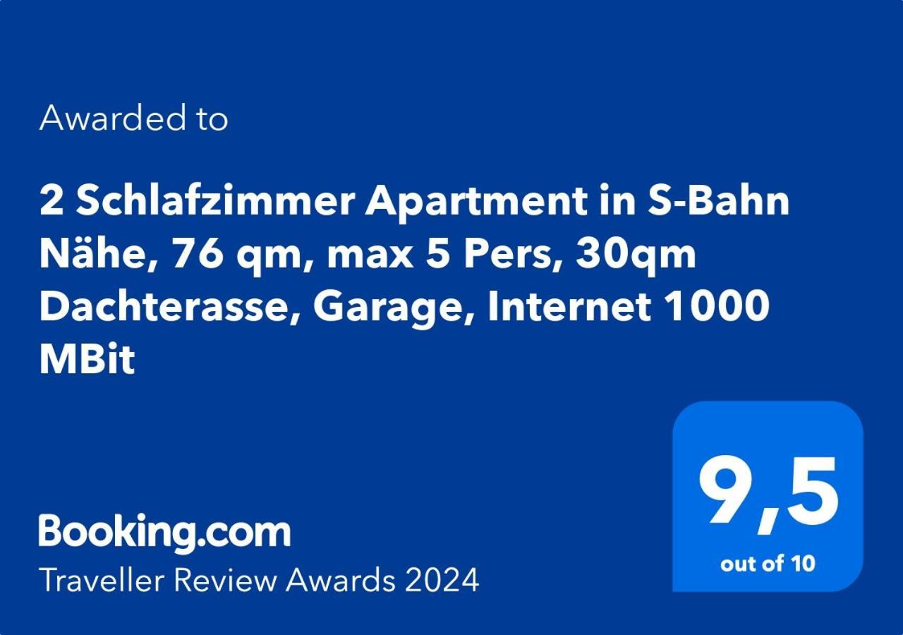 3 Zimmer Apartment In S-Bahn Naehe, 76 Qm, Max 5 Pers, 30Qm Dachterasse, Garage, Internet 1000 Mbit Gärtringen Exterior foto